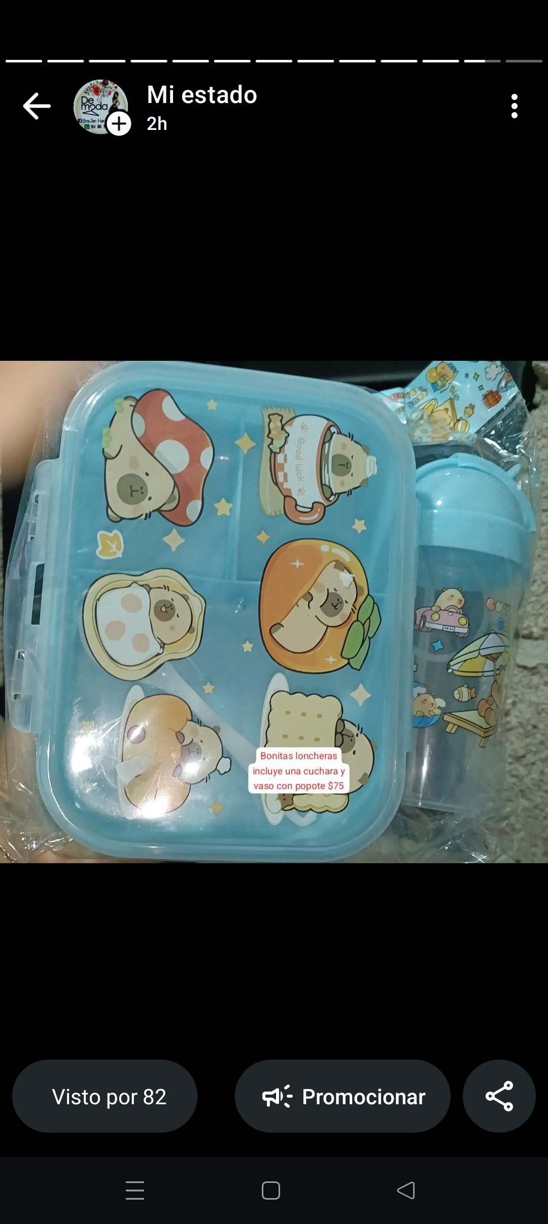 Duo de lonchera y vaso con popote.