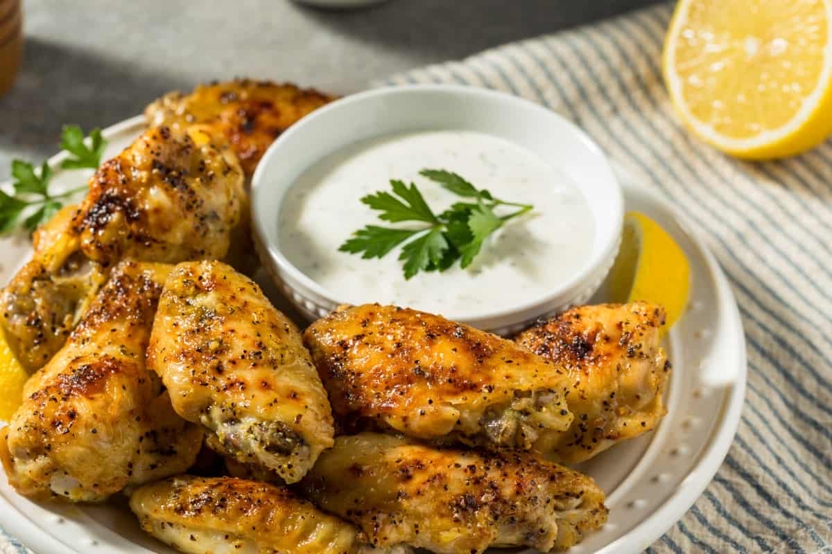 alitas de limón pimienta