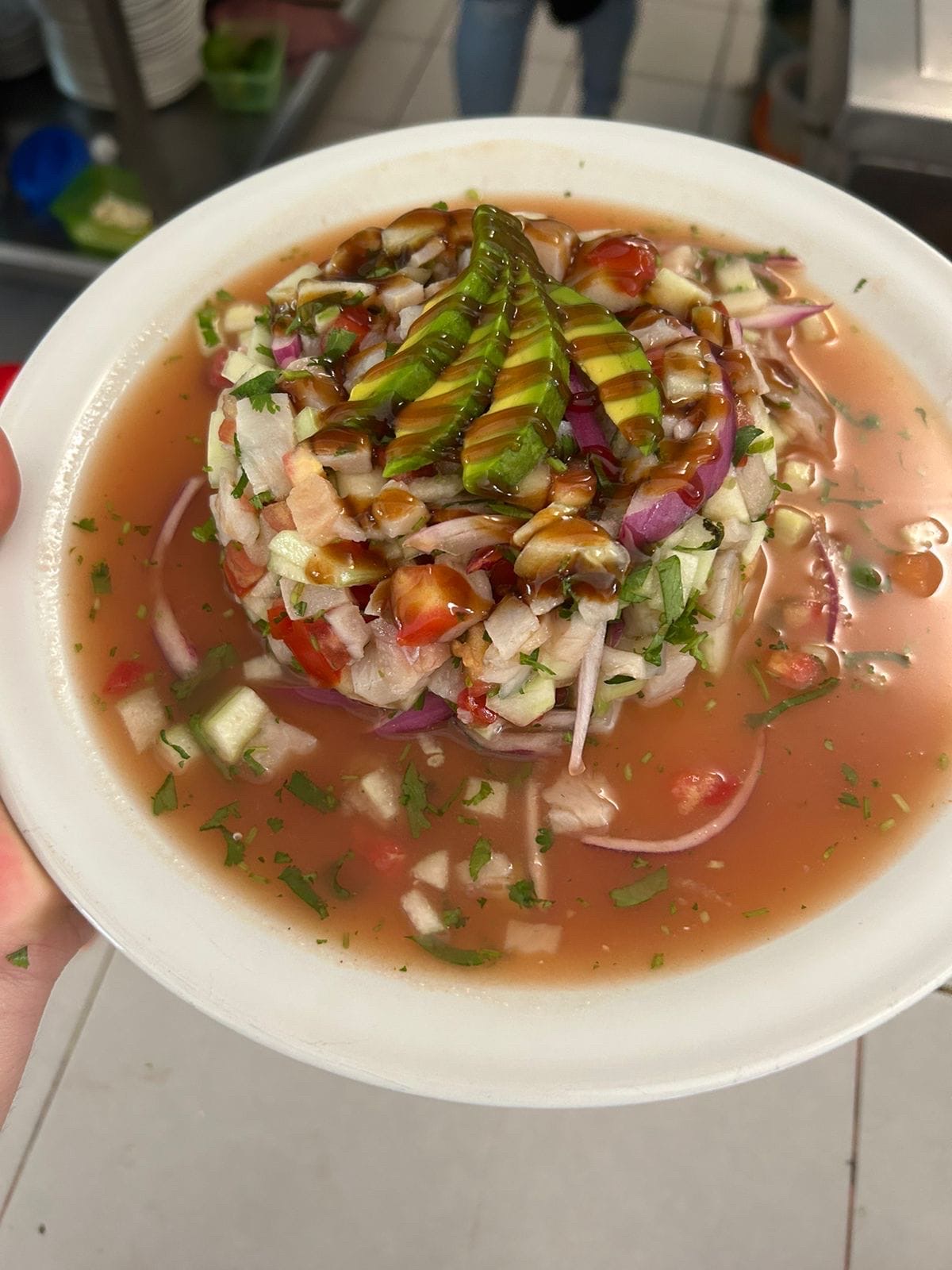 Ceviche de camarón o pescado