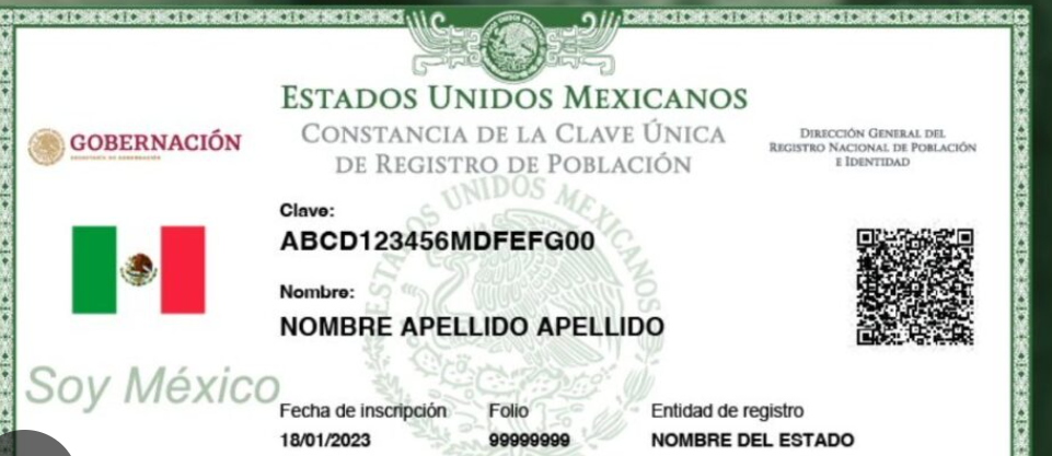 Impresión CURP