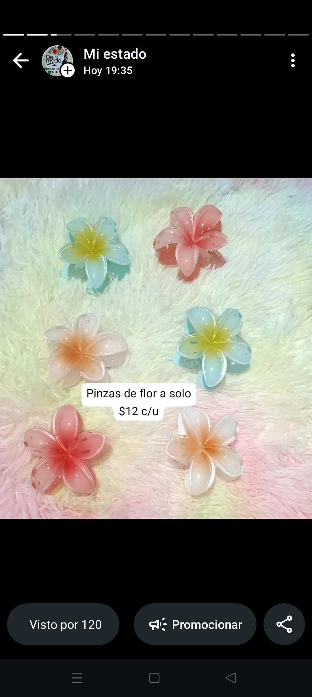pinzas flores par cabello