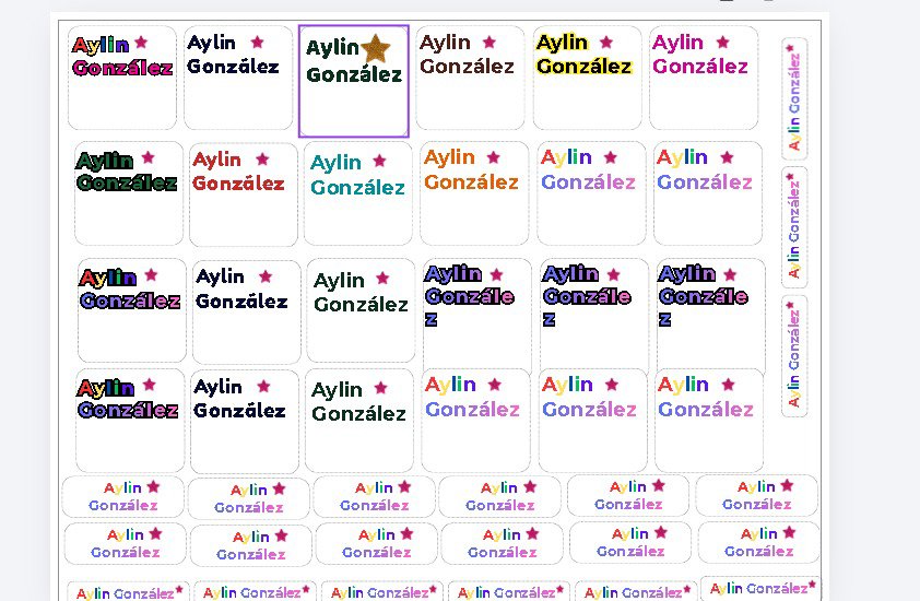 Etiquetas para útiles escolares