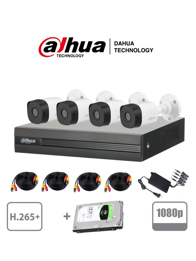 kit de 4 camaras Dahua