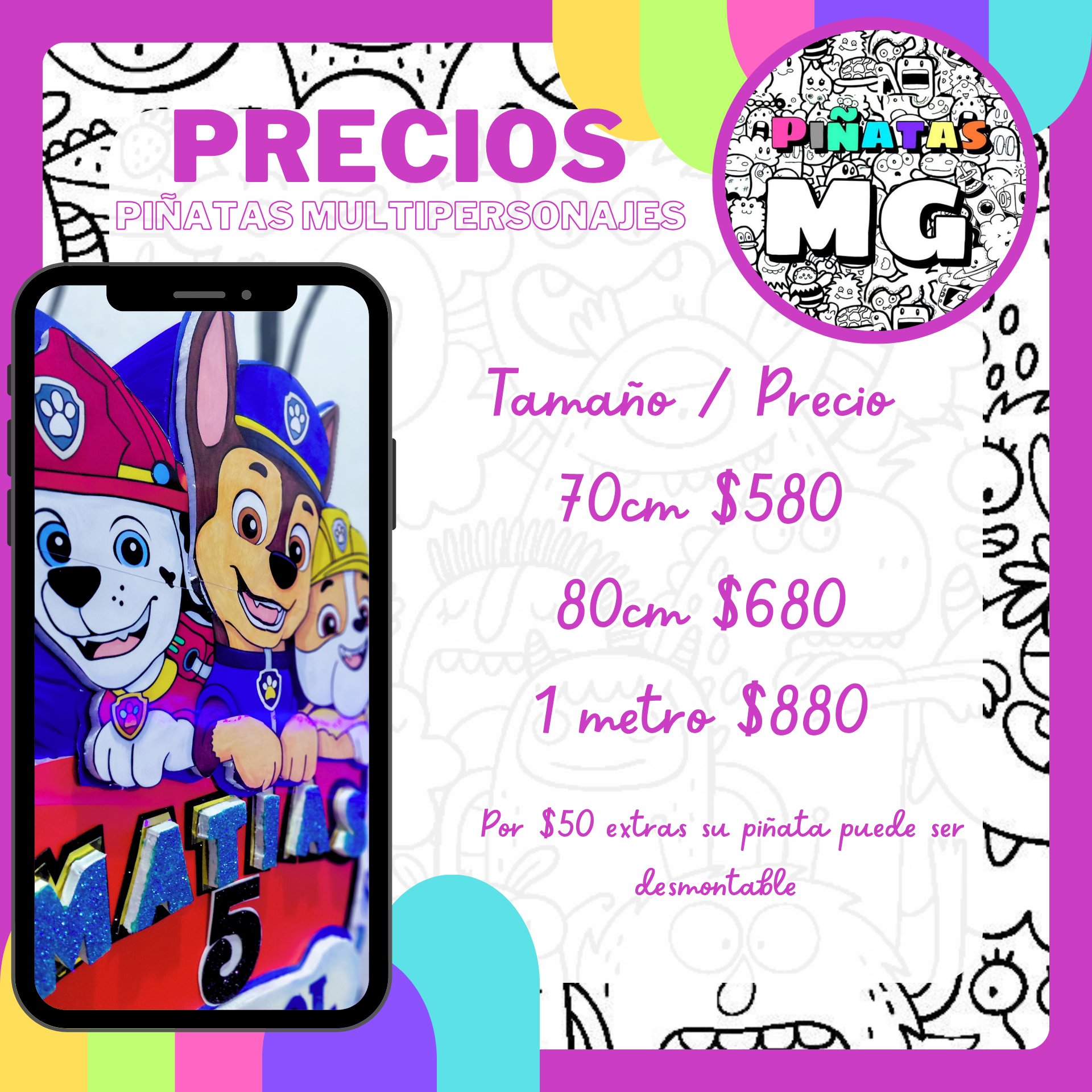 Piñata Multipersonaje 🎭