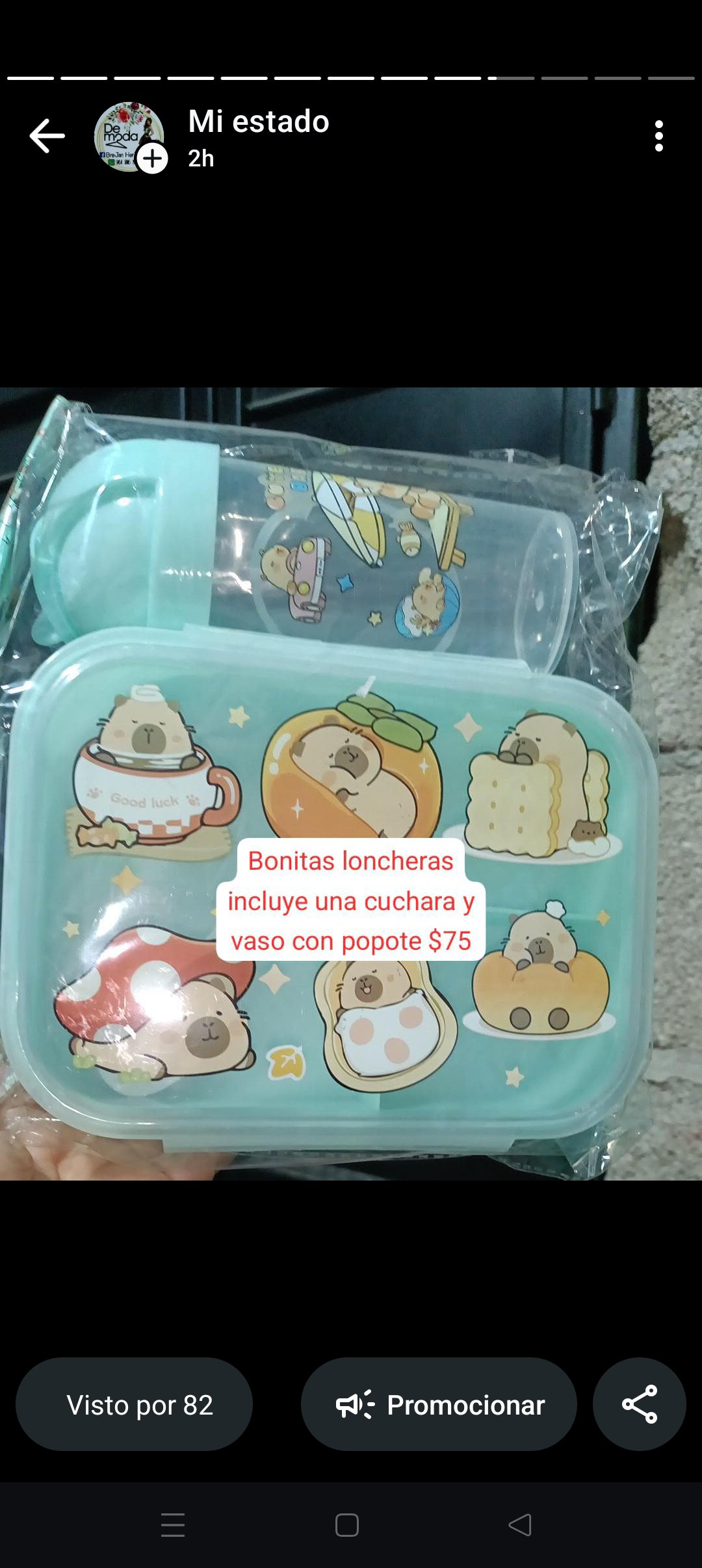 Duo lonchera , vaso con popote