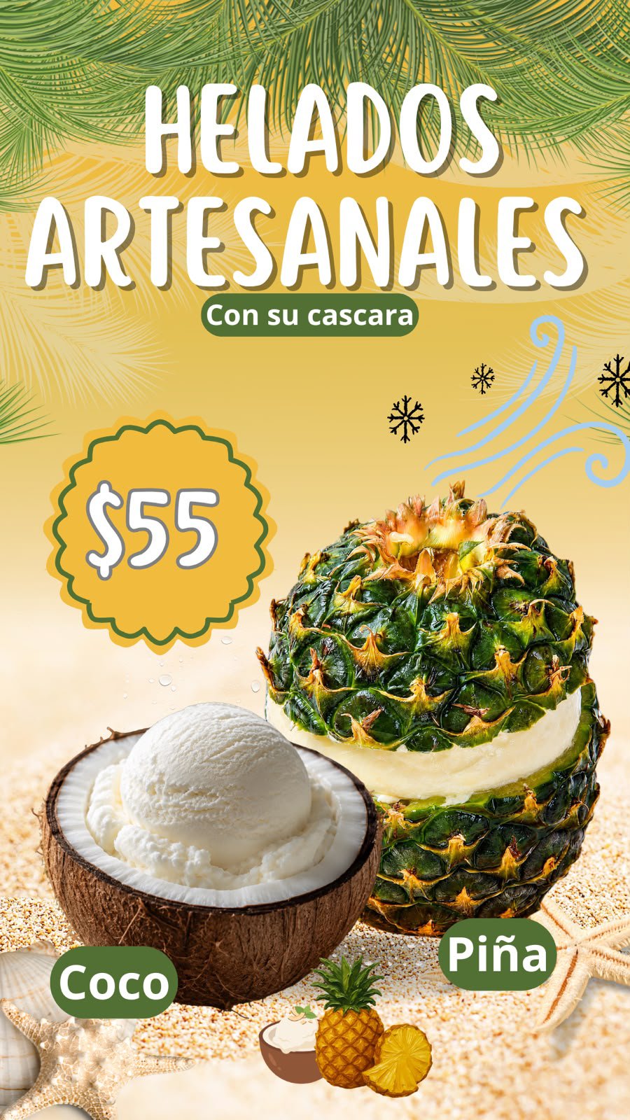 Helados con cáscara